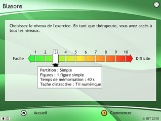 Exemple d'écran de choix détaillé des variantes d'un jeu